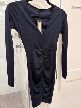 NWT Nasty gal midi dress navy